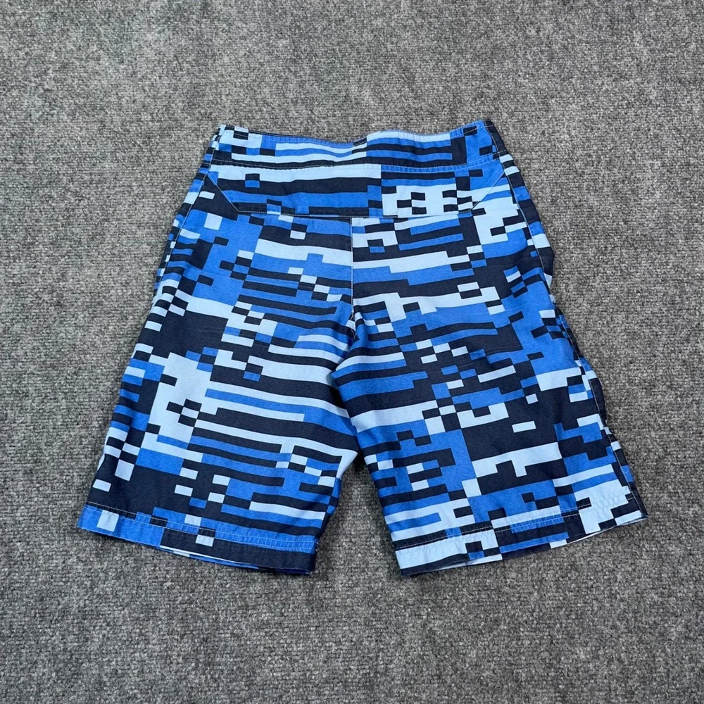 Nike Digital Pixel Camo Board Shorts Mens M Cargo Pocket Unlined Blue 533242-409